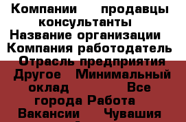 Компании DNS продавцы-консультанты › Название организации ­ Компания-работодатель › Отрасль предприятия ­ Другое › Минимальный оклад ­ 20 000 - Все города Работа » Вакансии   . Чувашия респ.,Алатырь г.